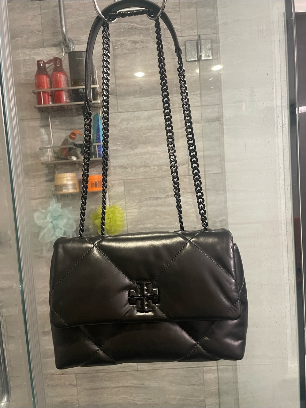 Tory Burch Black Quilted Chain-strap Shoulder Bag
